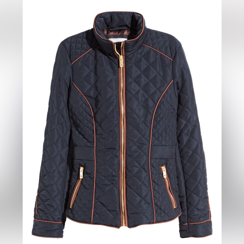 H&M Navy Quilted Jacket (like new)